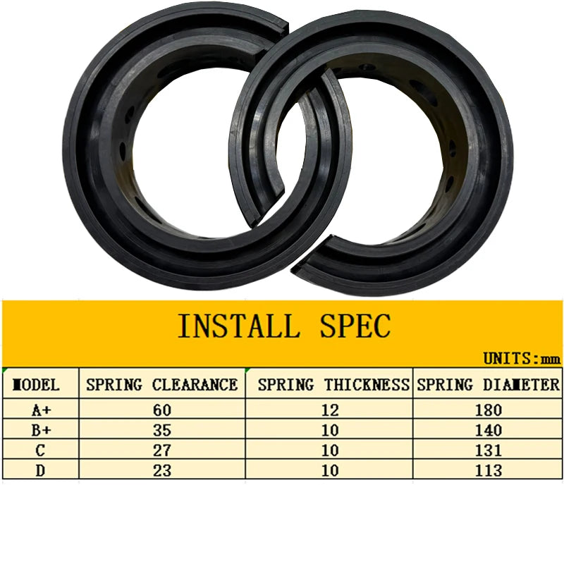 2pc New style buffers auto power cushion universal rubber shock buffer Black Spring Shock Absorber Gel