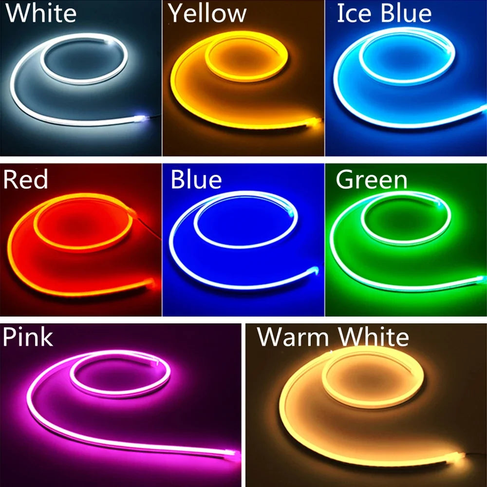 RGB LED Neon Lights with 44Keys Remote Flexible Neon Strip Lights 5V RGB Rope Lights Gaming Led Neon Light Strip for Bedroom