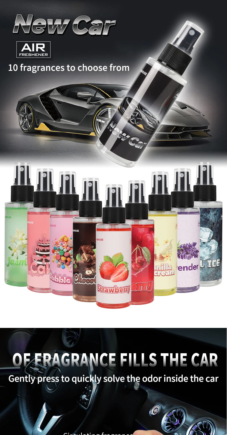 Car Flavouring Car Air Fresheners Perfume strawberry/Ice Flavour Long-Lasting Auto Aromatherapy Car Interior Deodorant Supplies