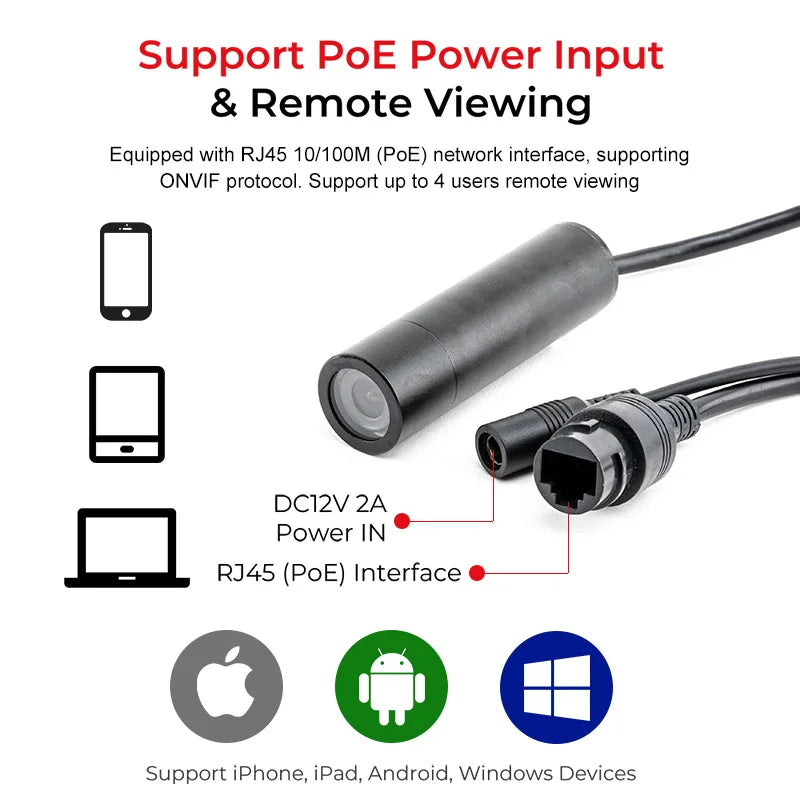 Security Camera 5MP Mini POE Camera 3.6mm Bullet Home Security Surveillance Camera Night Vision P2P Full HD Video Recorder POE Onvif IP Cameras