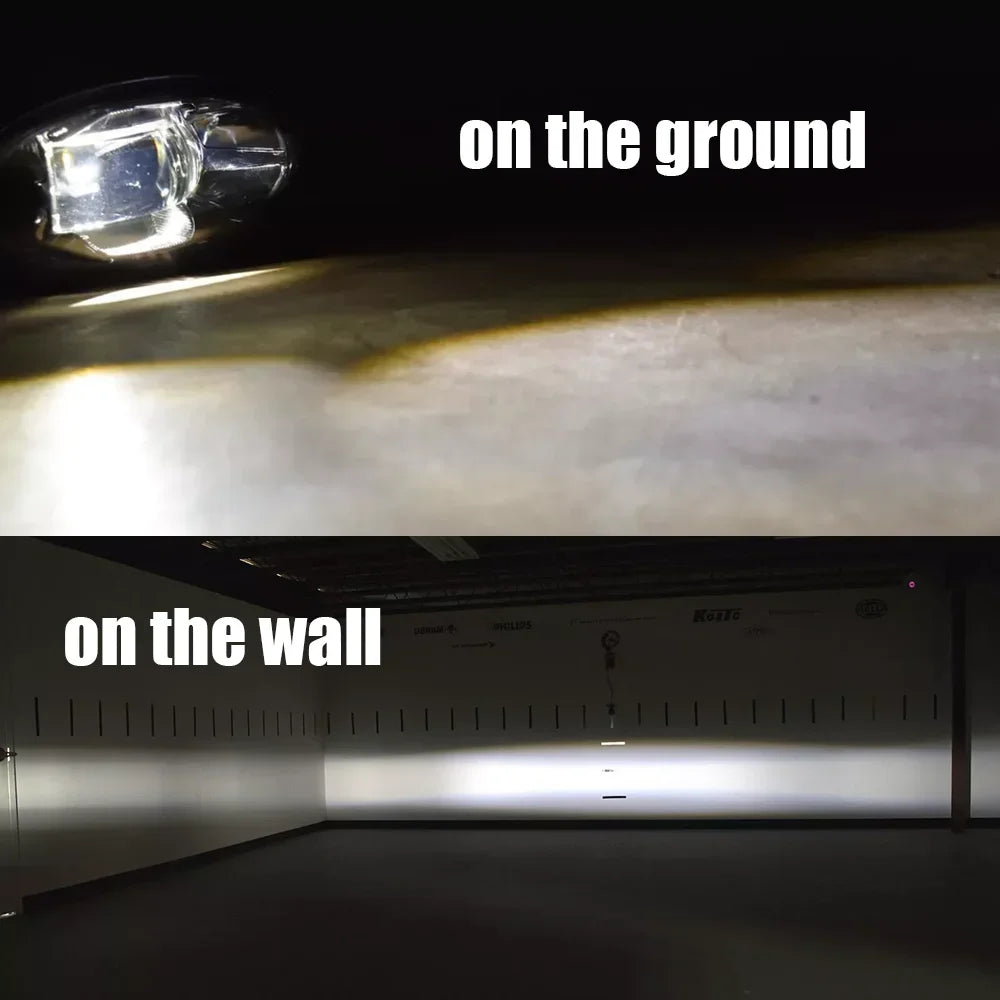 2X Upgrade LED Fog Lights Assembly for Honda Accord CL CM Acura TSX 2006 2007 2008 Car PTF with Clear Lens Daytime Running Light