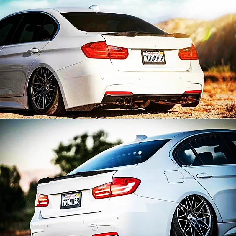 Spoiler for BMW 3 Series F30 F31 F35 M4 MP PSM Style Carbon Glossy Black Rear