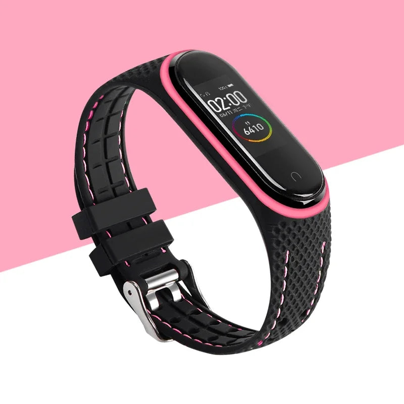 Strap For Mi band 7 6 5 Bracelet Sport belt Silicone watchband