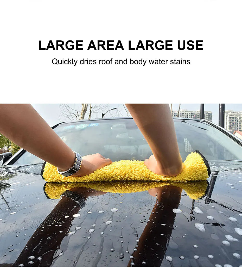 SEAMETAL Microfiber Car Washing Towel 400GSM Double-Sided Coral Velvet