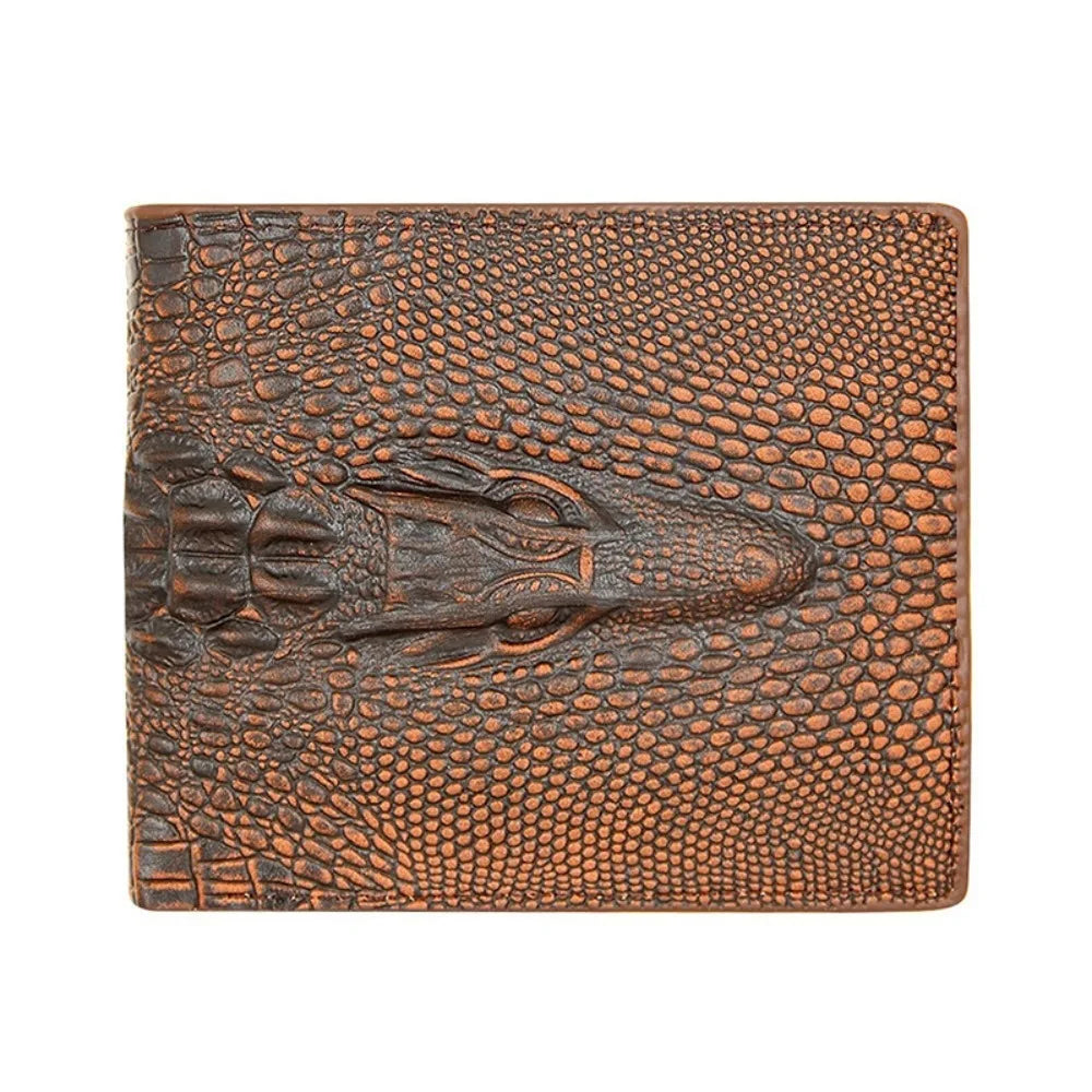 Retro Wallet PU Leather Crocodile Pattern
