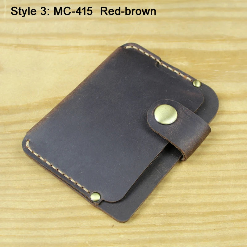 Luxury Handmade Genuine Leather Wallet Credit Card Holder Unisex