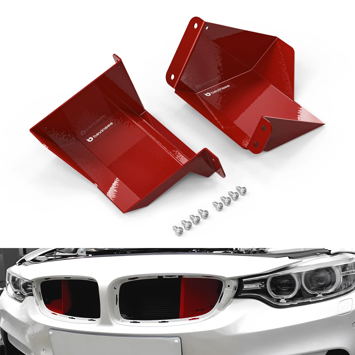 BEVINSEE Air Intake Scoops for BMW F20 F21 F22 F23 F30 F31 F34 F32 F33 F36, for BMW M2 F87/M3 F80/M4 F82 F83
