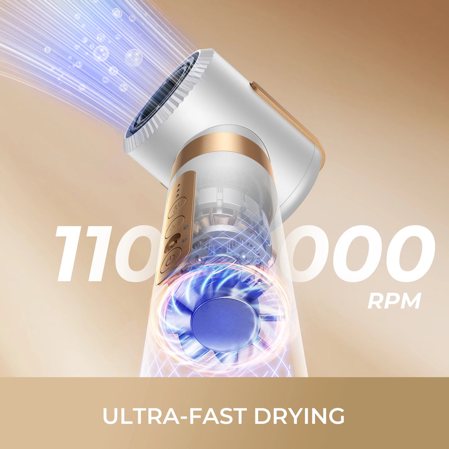 7 In 1 Hair Dryer Brush Brushless High Speed Hair Dryer with Diffuser Ionic Blow Dryer Hot Air Styling Comb Auto Hair Curler