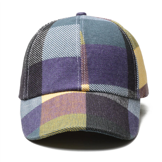 Colored Grids Baseball Caps for Men Women Sun Outdoor Baseball Dad Hats