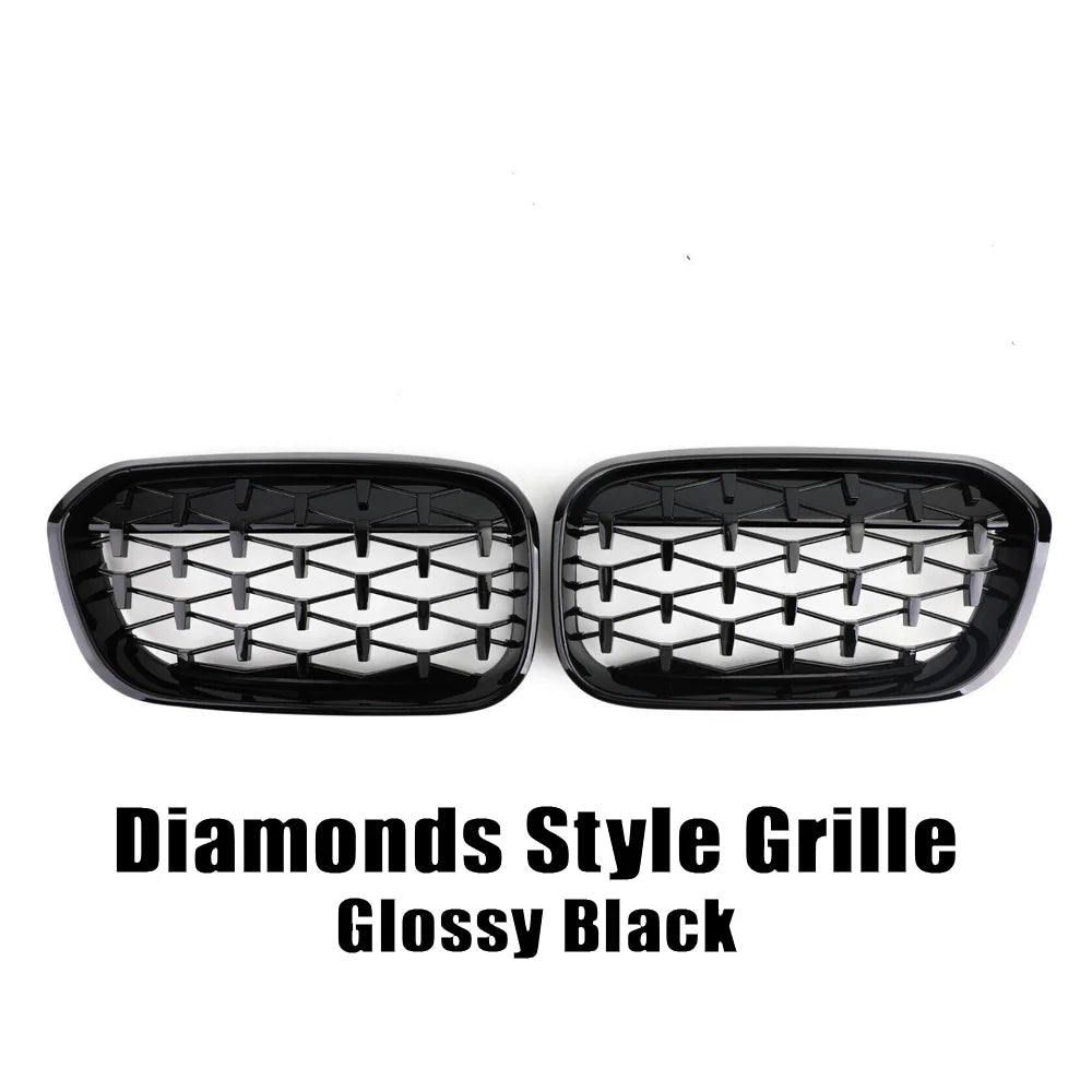 BMW Front Bumper Kidney Grille Racing Grills For BMW 1 Series F20 F21 2015-2019 Replacement Double Slat Gloss Black Grilles