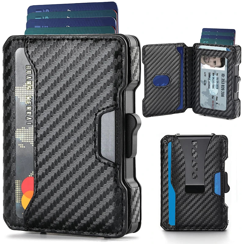 Aluminum Pop Up Card Case Wallet RFID Shield