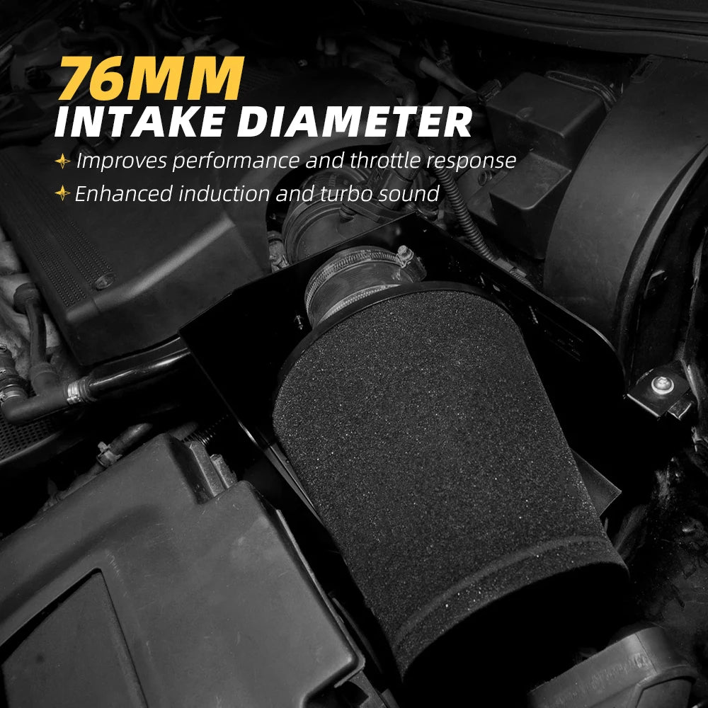 MUGE-3"76mm Universal High Flow Inlet Foam Air Filter Cleaner Cold Air Intake Cone