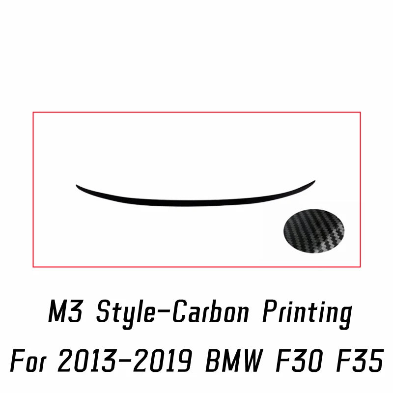 Spoiler for BMW 3 Series F30 F31 F35 M4 MP PSM Style Carbon Glossy Black Rear