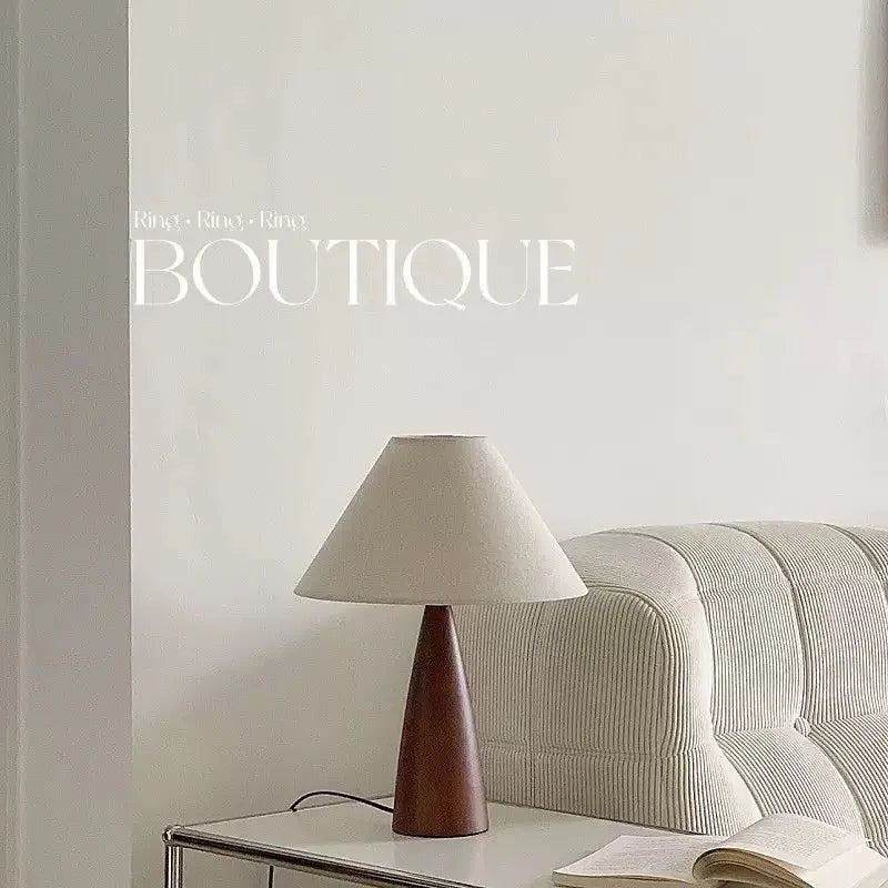 Solid Wood Retro fabric desk lamp Indoor decor Atmosphere Bedroom Bedside living room Tea Room Study Lamp