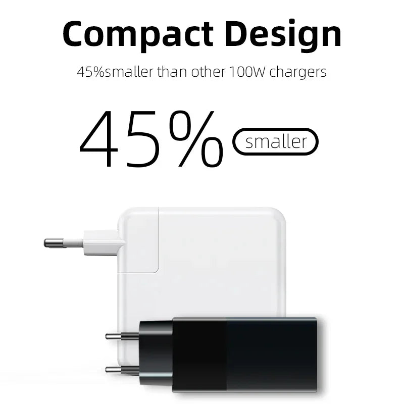 PD 100W GaN Charger USB Type C Fast Charger With Quick Charge 4.0 3.0 USB Phone Charger For iPhone 16 Pro Max Galaxy S24 Laptop