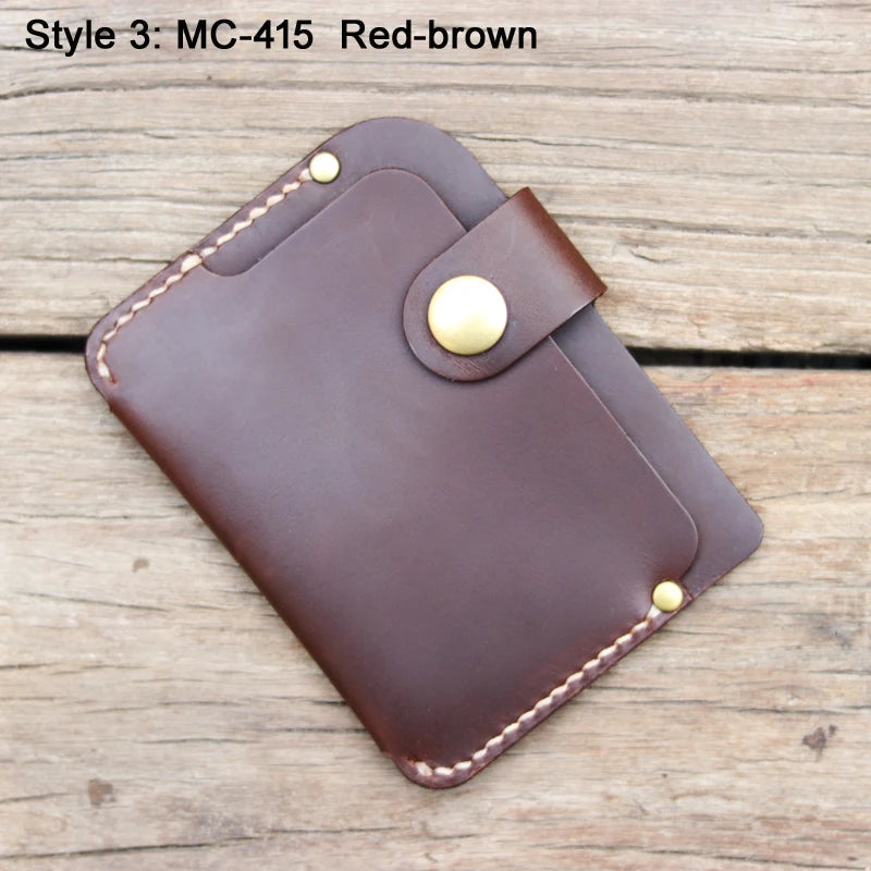 Luxury Handmade Genuine Leather Wallet Credit Card Holder Unisex
