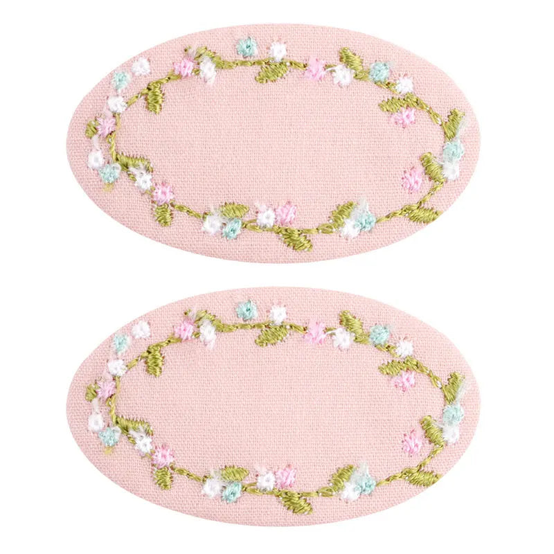 2Pcs/set Sweet Embroidery Hair Clips For Girls Waterdrop Shape BB Hairpin Barrettes Kids Hairpins Headwear Hair  Accessories