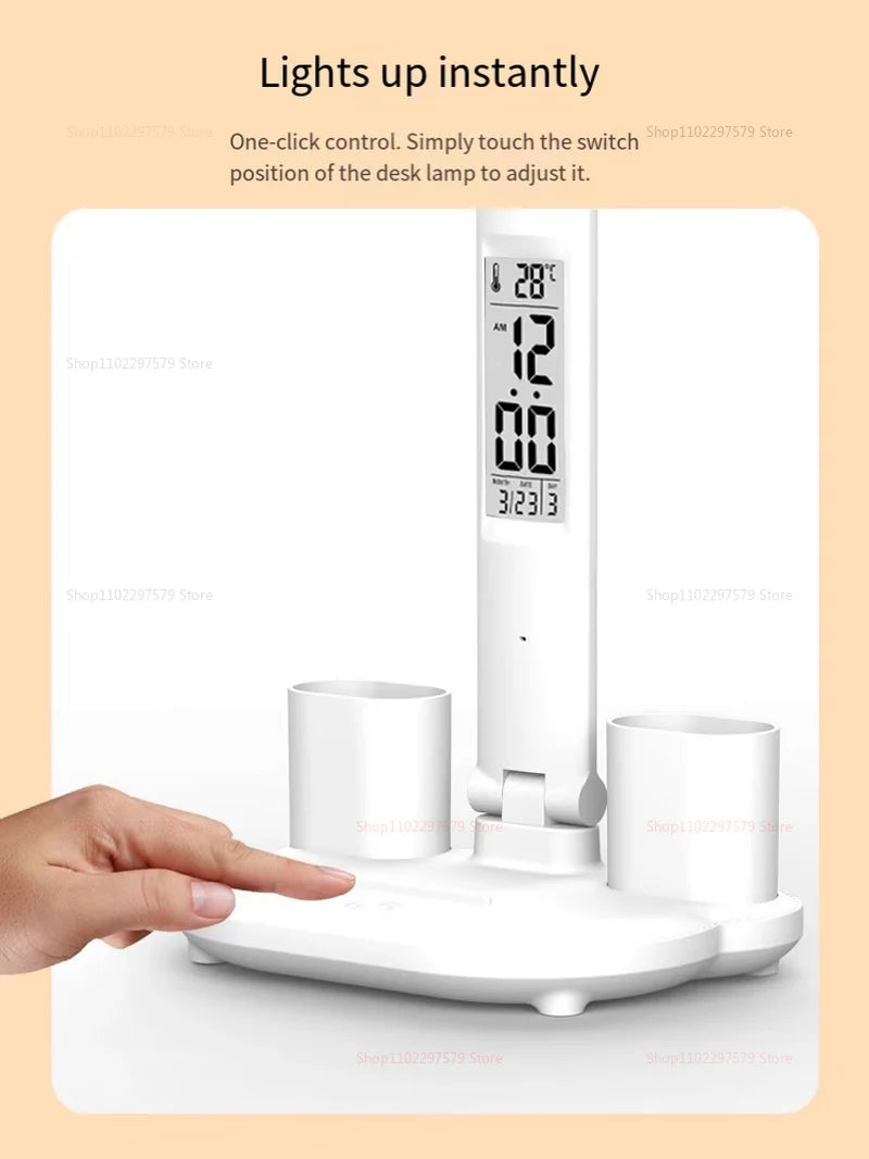 Best selling Desk lamp student special dormitory desk eye protection lamp homework writing lamp study lamp cute clock bedside lamp charging