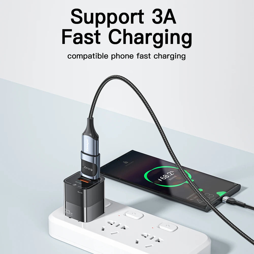 Essager USB 3.0 To Type C OTG Adapter USB A Type C Male To Micro Type C USB A Female Converter For Laptops