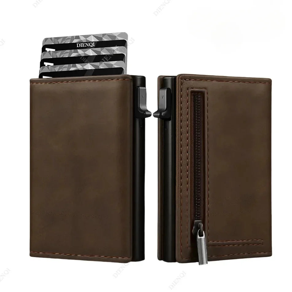 RFID Wallet Credit Card Holder Luxury with Zipper Unisex