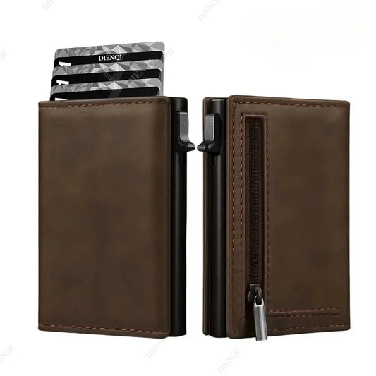 RFID Wallet Credit Card Holder Luxury with Zipper Unisex