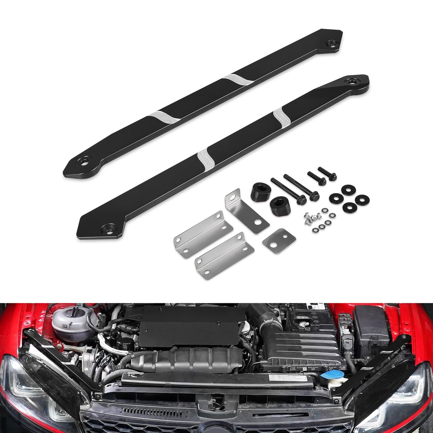 QT BEVINSEE Headlight Support Bracket for VW for Golf MK7/7.5 GTI/R 5G BA BE BQ for Golf 7 Replaces 5G0805932 5G0805931