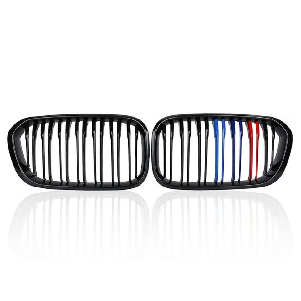 BMW Front Bumper Kidney Grille Racing Grills For BMW 1 Series F20 F21 2015-2019 Replacement Double Slat Gloss Black Grilles