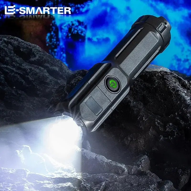 Telescopic Zoom Tactical Flashlights Rechargeable LED Torch 4 Lighting Modes Long-Range