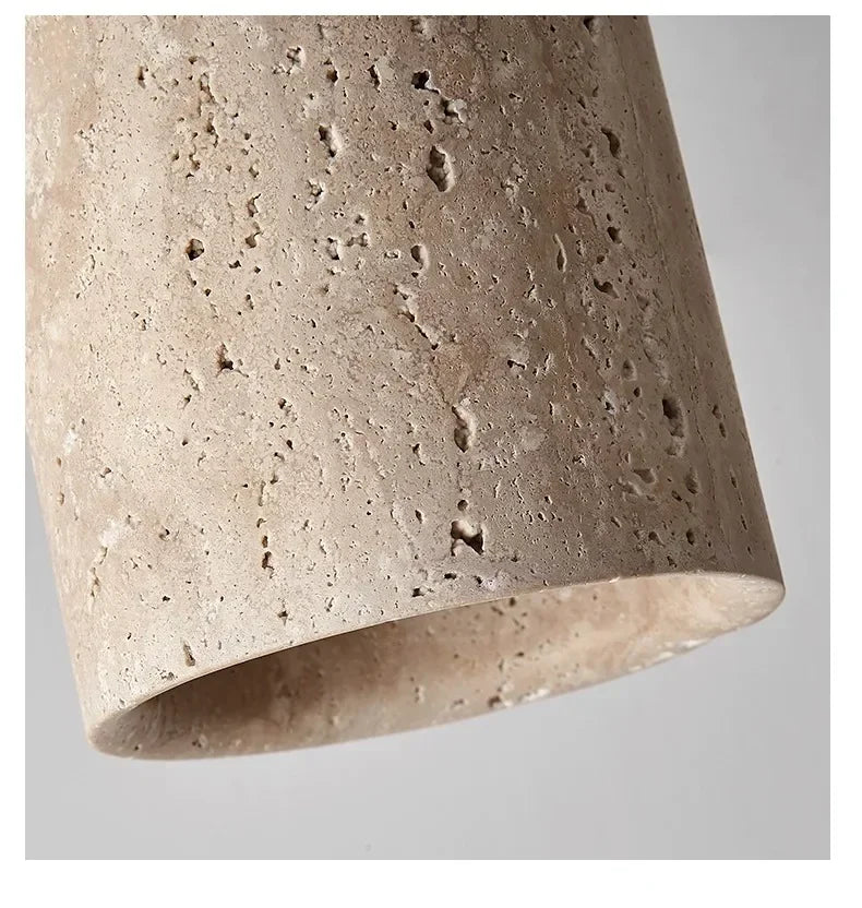 Modern Stone Travertine Ceiling Lamp Bedroom Corridor Flush Mounted