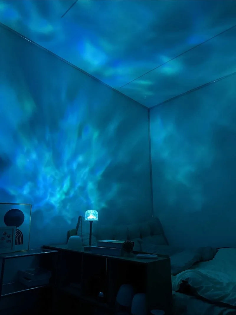 LED Lamp Romantic High Footed Water Ripple Atmosphere Desk