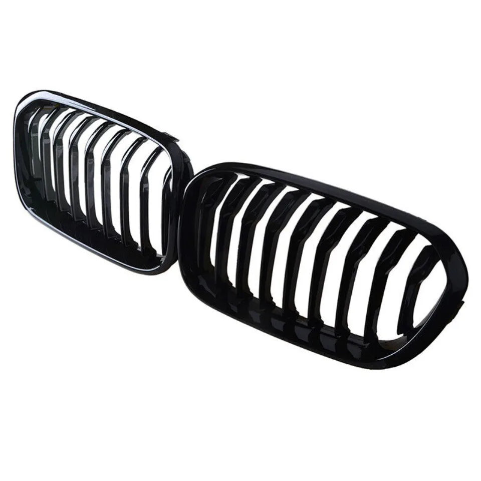 BMW Front Bumper Kidney Grille Racing Grills For BMW 1 Series F20 F21 2015-2019 Replacement Double Slat Gloss Black Grilles