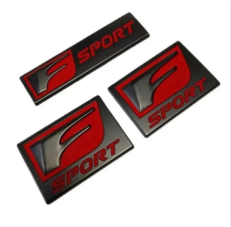 3D Lexus Metal Black Red FSPORT Logo Car Badge Rear Luggage Decal
