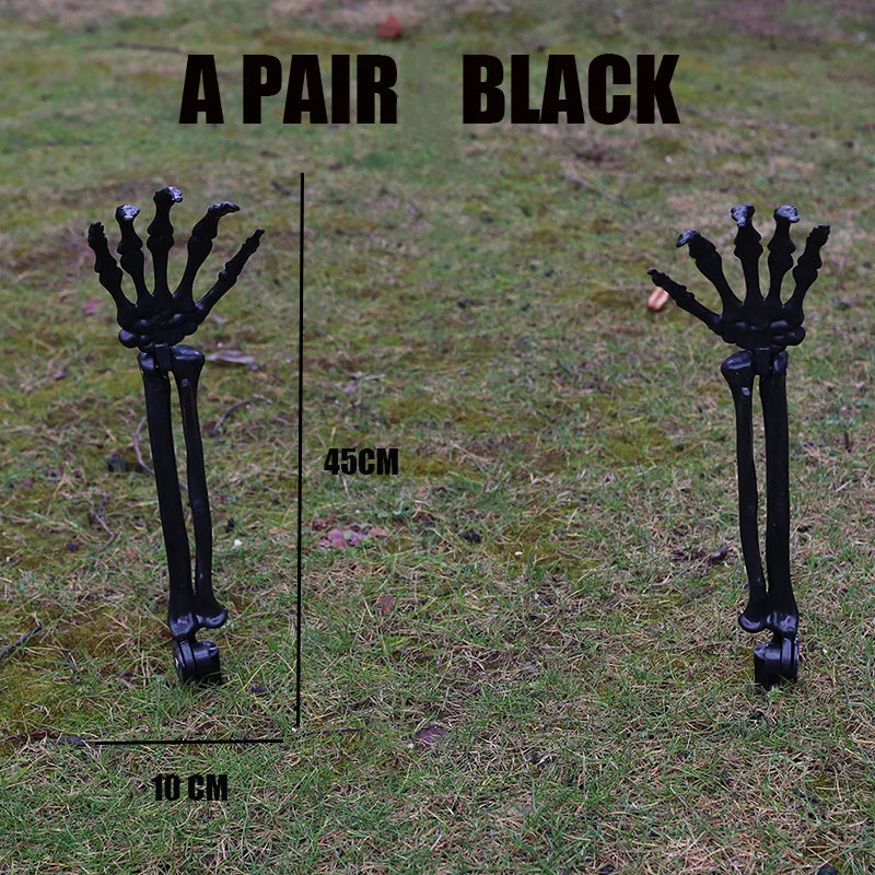 Halloween Decorations Scary Props Realistic Skeleton Skull & Hands Halloween Home Decor Yard Prank Festivals Party Supplies