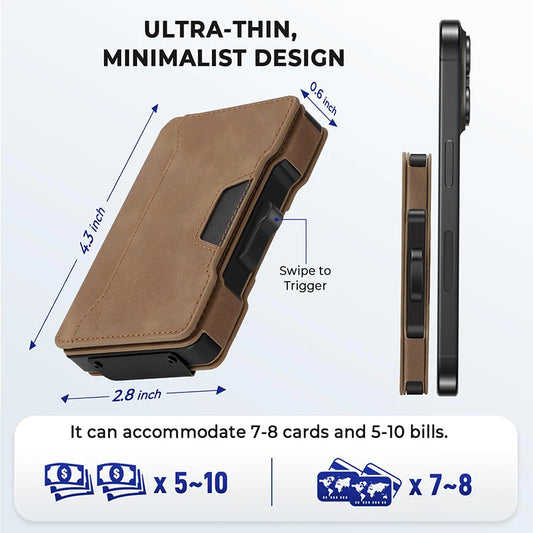 Aluminum Pop Up Card Case Wallet RFID Shield
