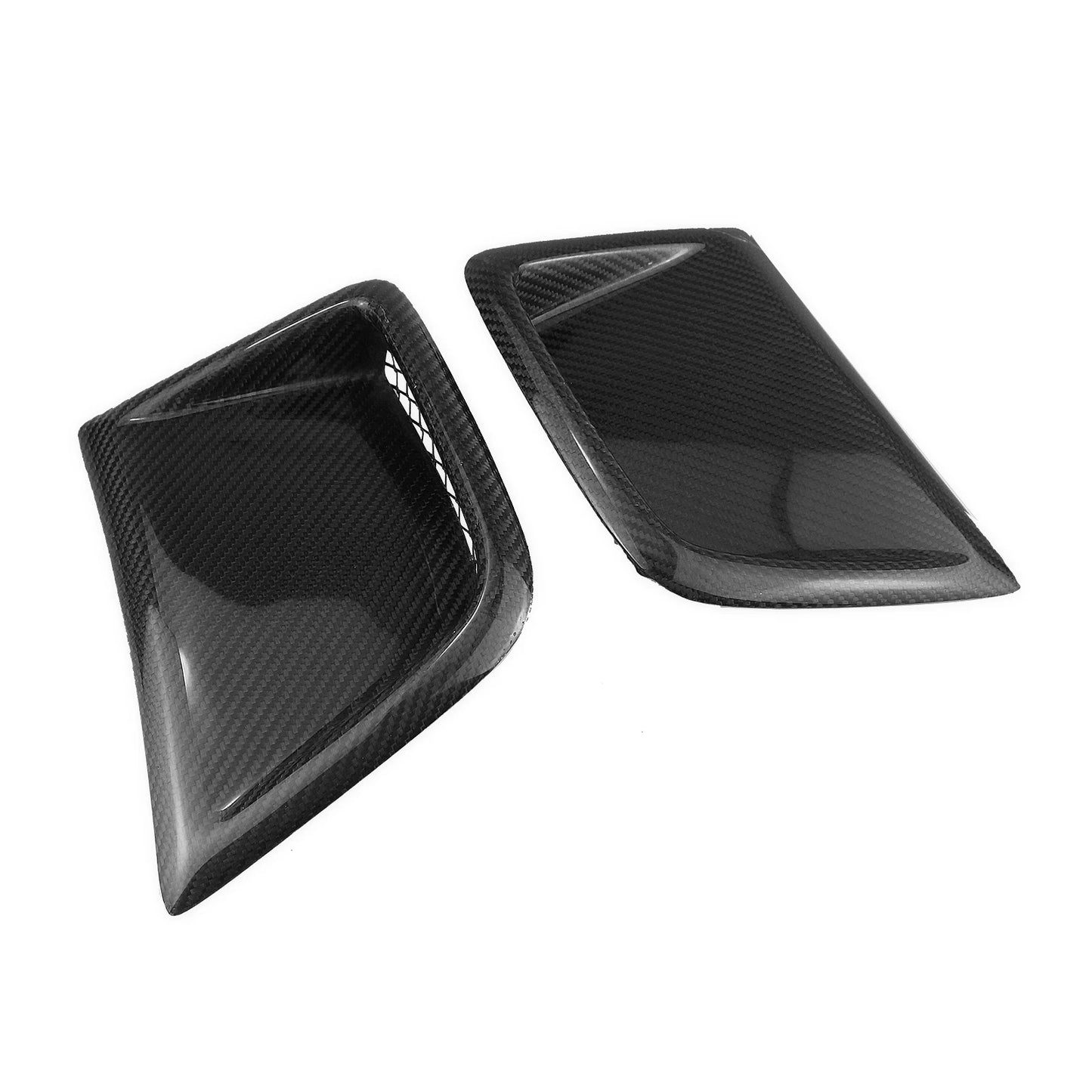 Qatar WRX Front Bumper Side Air Vent Trim Genuine Carbon Fibre Engine Outlet Intake Cover For 2008-2014 Subaru STI WRX GRB Wagon 10th