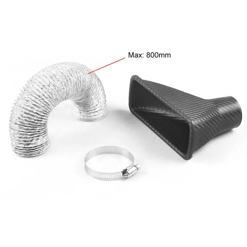 Functional Car Air Duct Front Bumper Cold Air Intake Duct ABS Universal