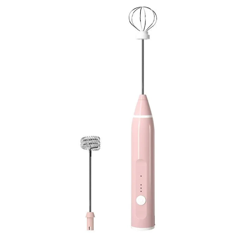 1 PCS Electric Milk Frother Portable Egg Beater USB Rechargeable