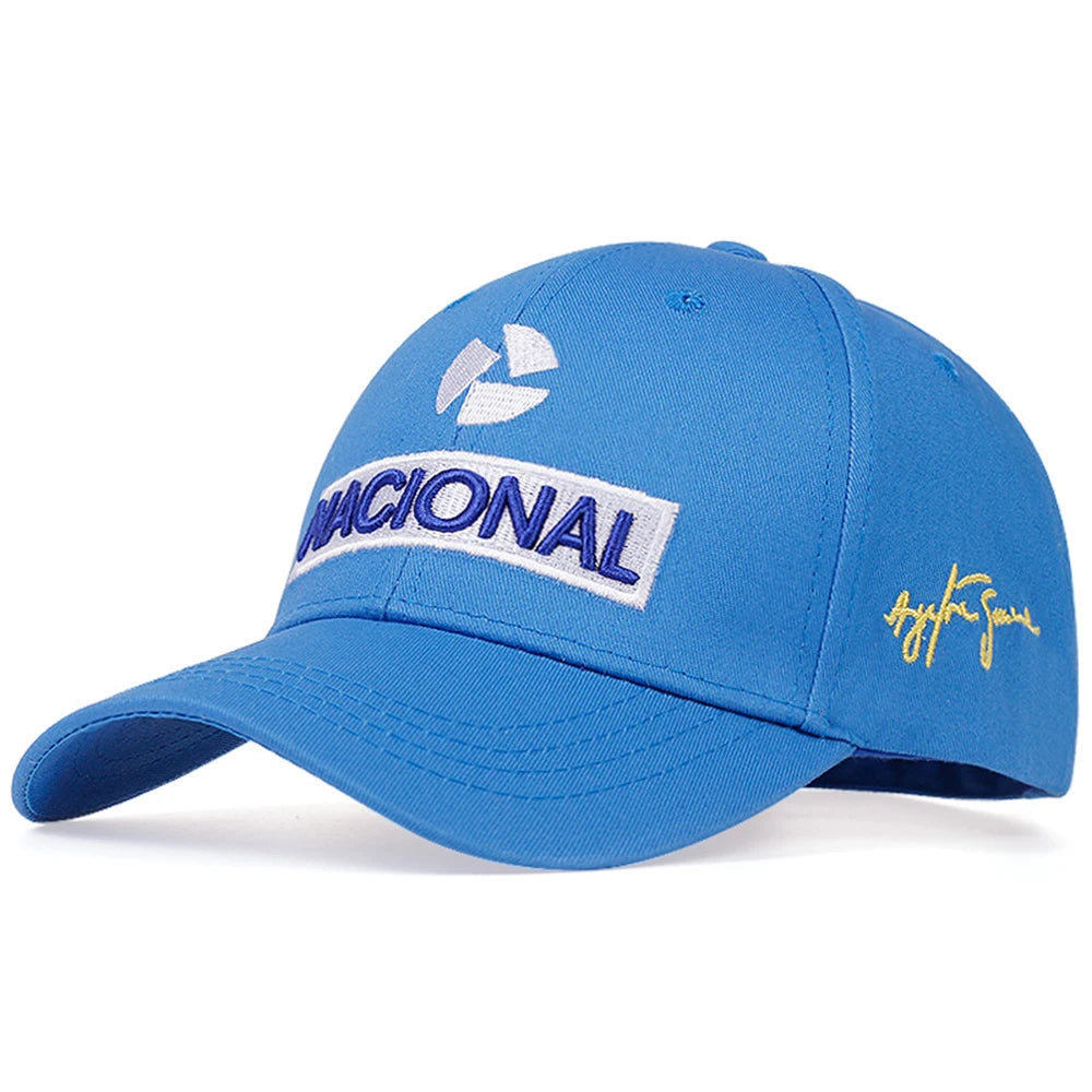 High Quality Ayrton Senna Fashion Embroidered Hats Outdoor Sun Protection Team Baseball Caps