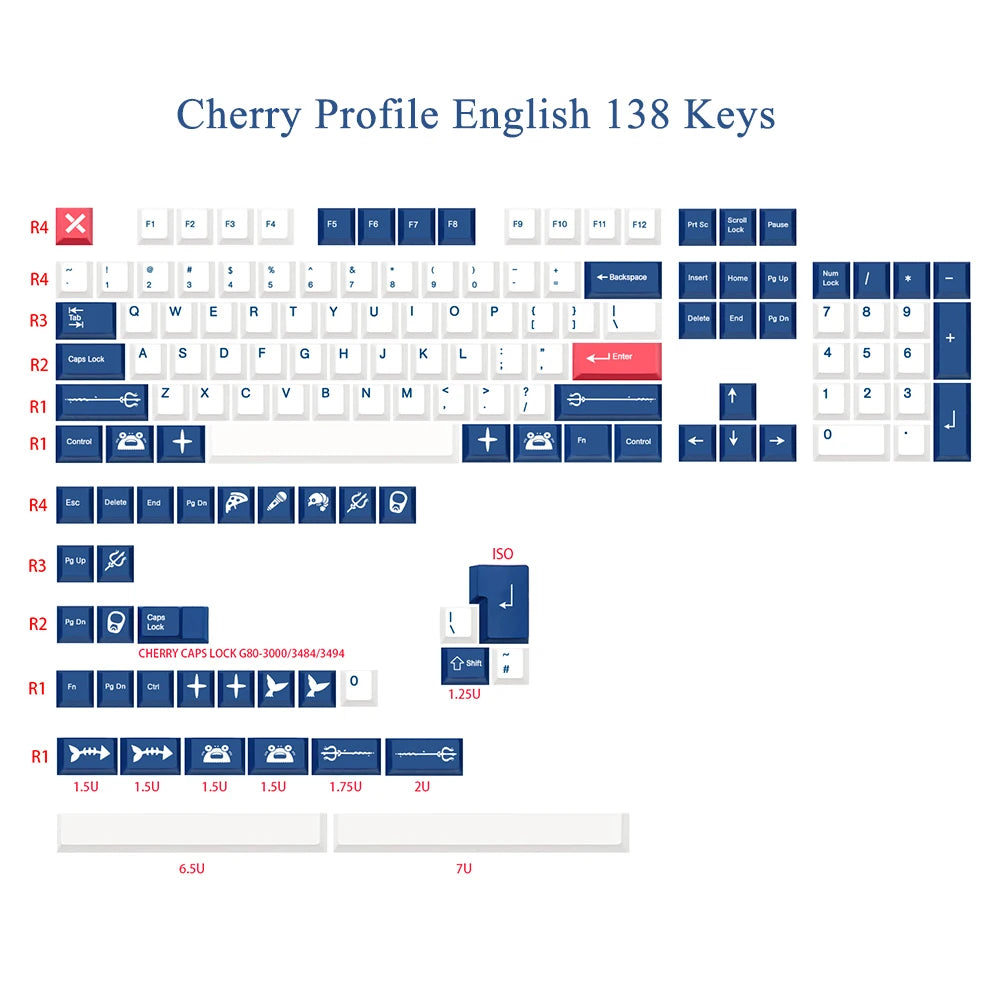 138 Keys GMK a Keycaps Cherry Profile GMK Keycaps PBT Dye Sublimation MX Switch With 6.5U 7U Shift