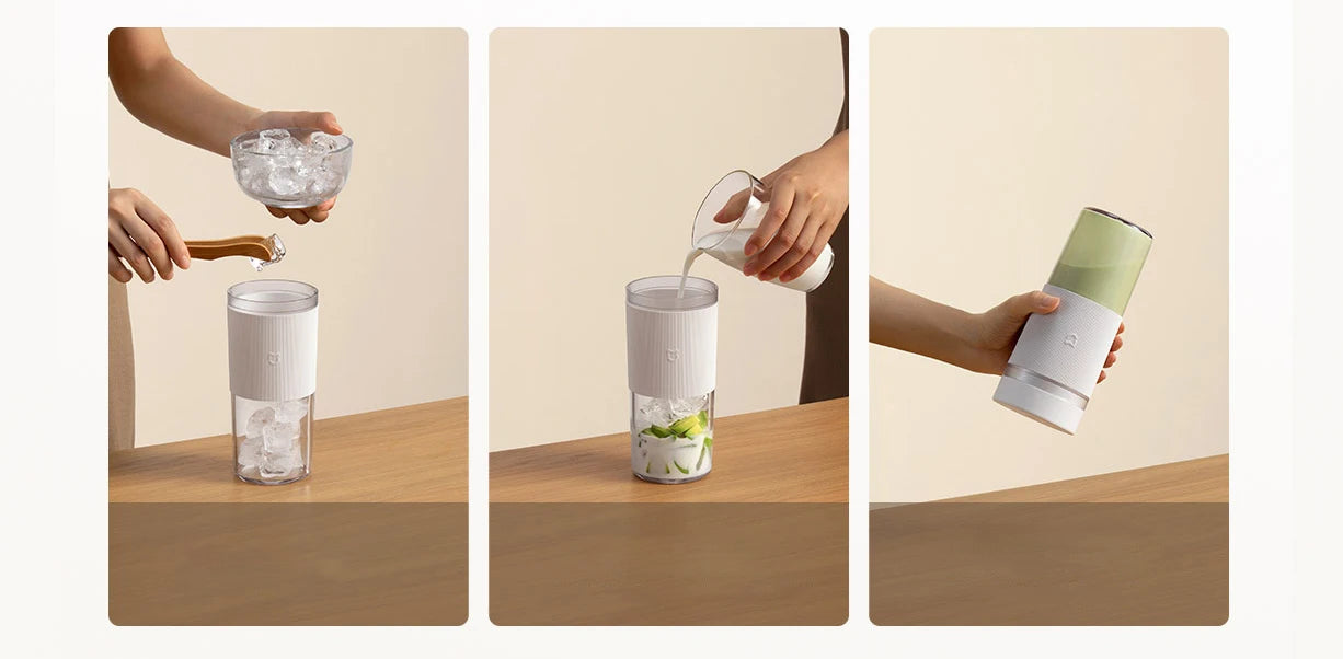 Portable Blender 2,40S Quickly Squeeze Juice, 19500 rpm, 300ML Capacity Mixer Juicer