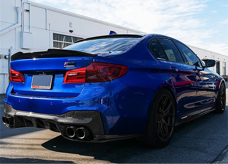 Spoiler for BMW 3 Series F30 F31 F35 M4 MP PSM Style Carbon Glossy Black Rear