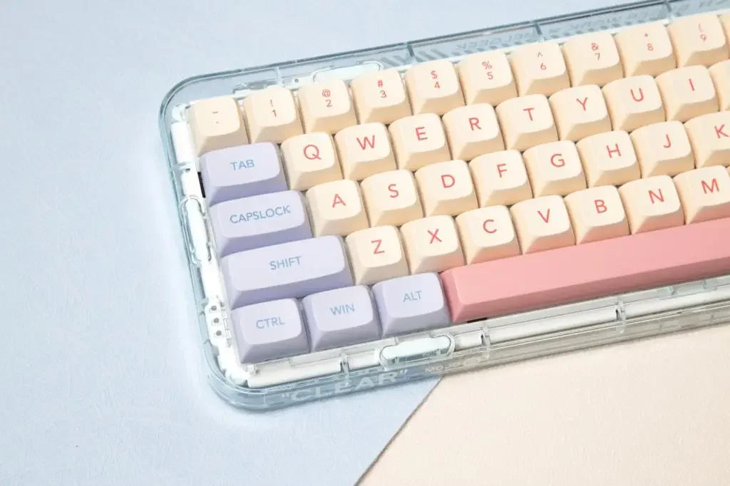 132 Keys Marshmallow XDA Keycaps For Mechanical Keyboard Dye Sublimation PBT Keycap Pink Purple Yellow Key Caps XDA Profile