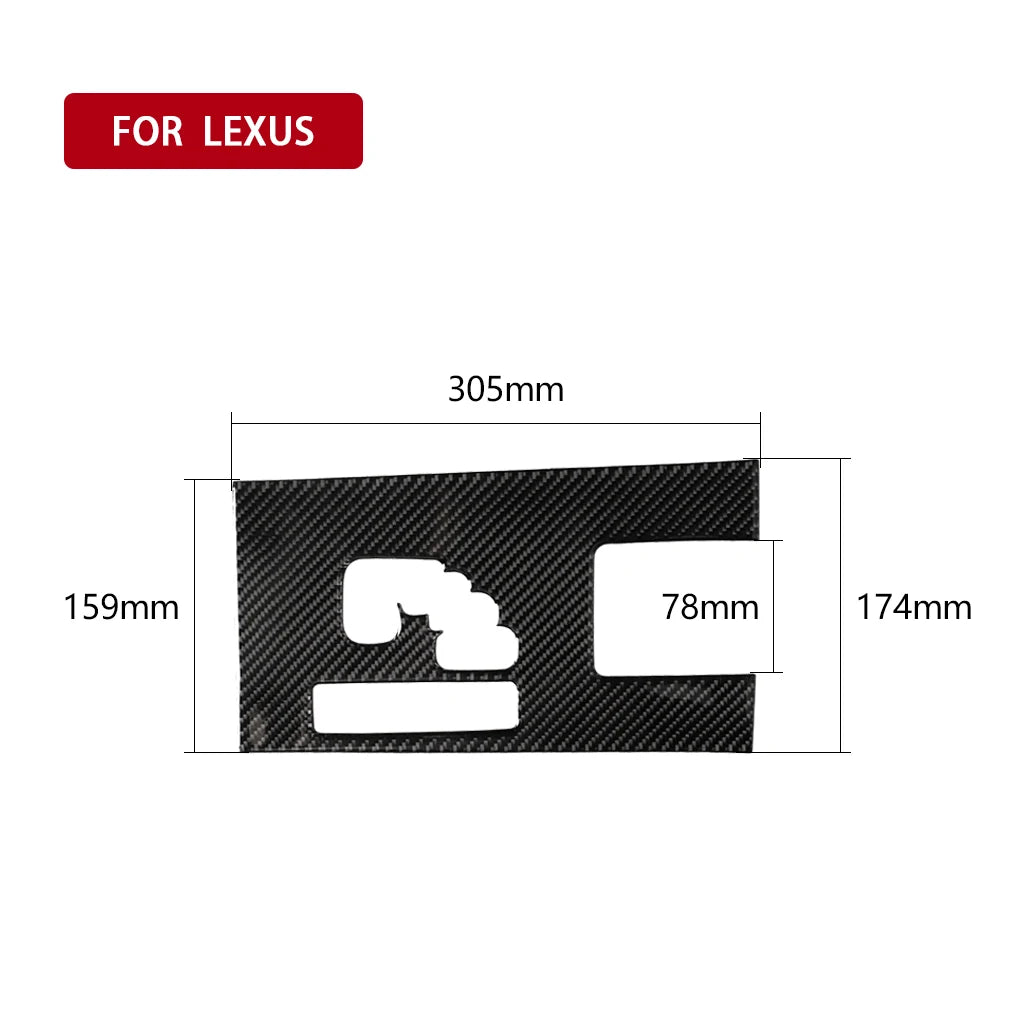 Gear Shift Cup Holder Panel Cover Trim Sticker Decal for Lexus IS IS250 300 350C 2006-2012