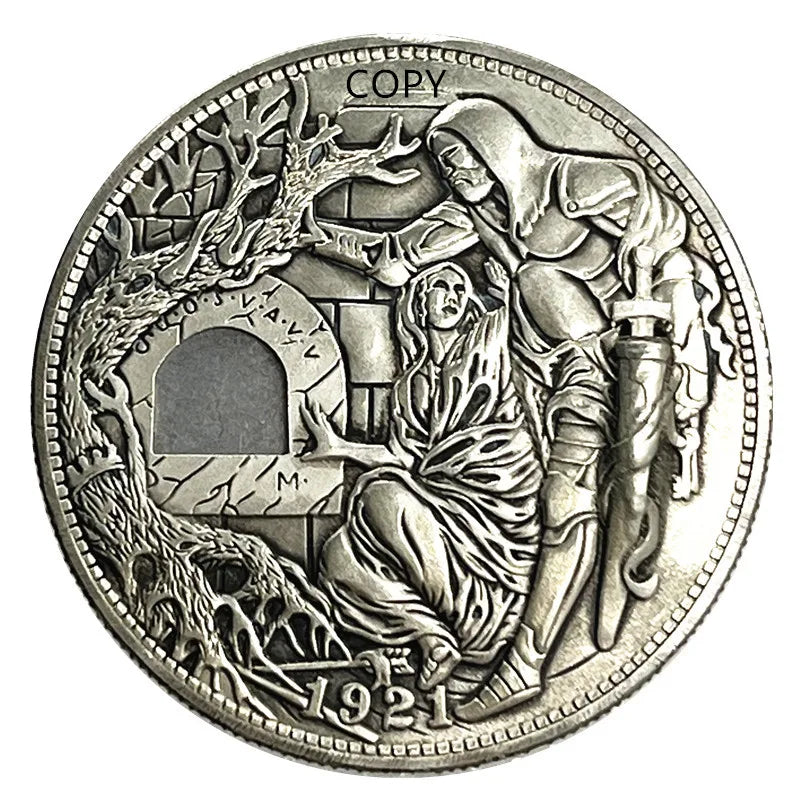 Movable Mechanism Holy Grail Coin Hobo Nickel Morgan Dollar Roman Booteen