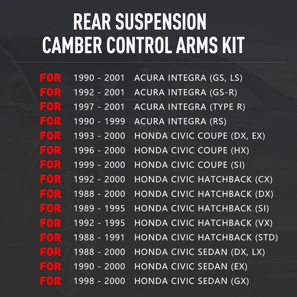Honda Rear Camber Adjustable Link For Honda Civic EK EG CRX 1988-2000 LTB002 RASTP-Aluminium Rear Adjustable Suspension Camber Kit Dog Bone