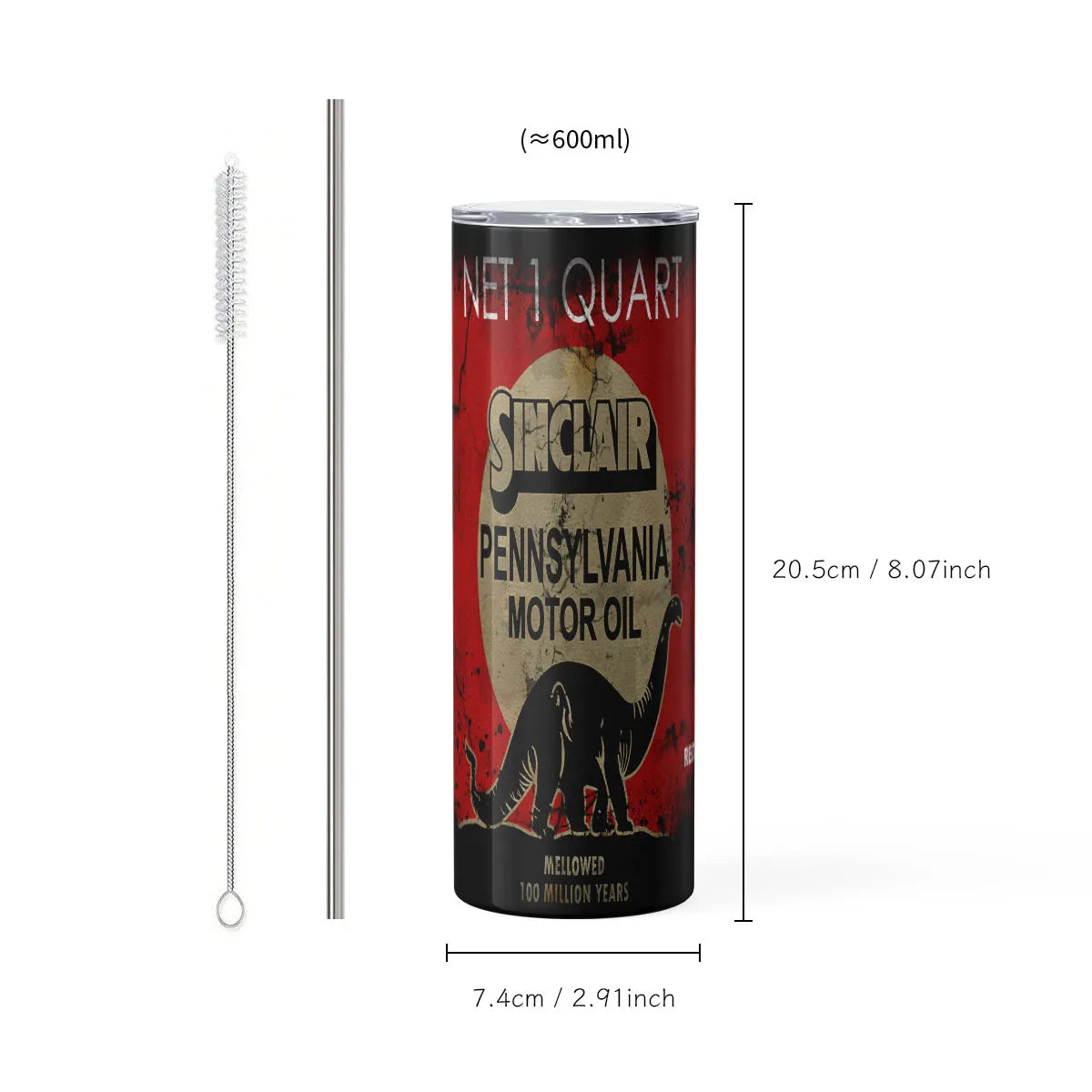 20oz Tumblers: Texaco, Valvoline & Pennzoil Motor Oil Designs