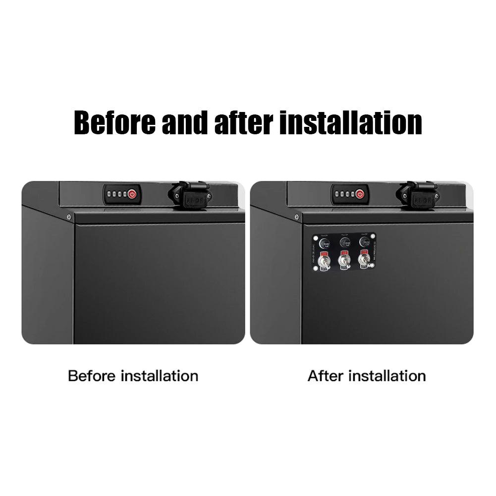 3 Gang/6 Gang Toggle Switch Panel 12V/24V On/Off Rocker Toggle Switch with 10A Fuse Racing Cars RV Camper Marine Boat Yacht