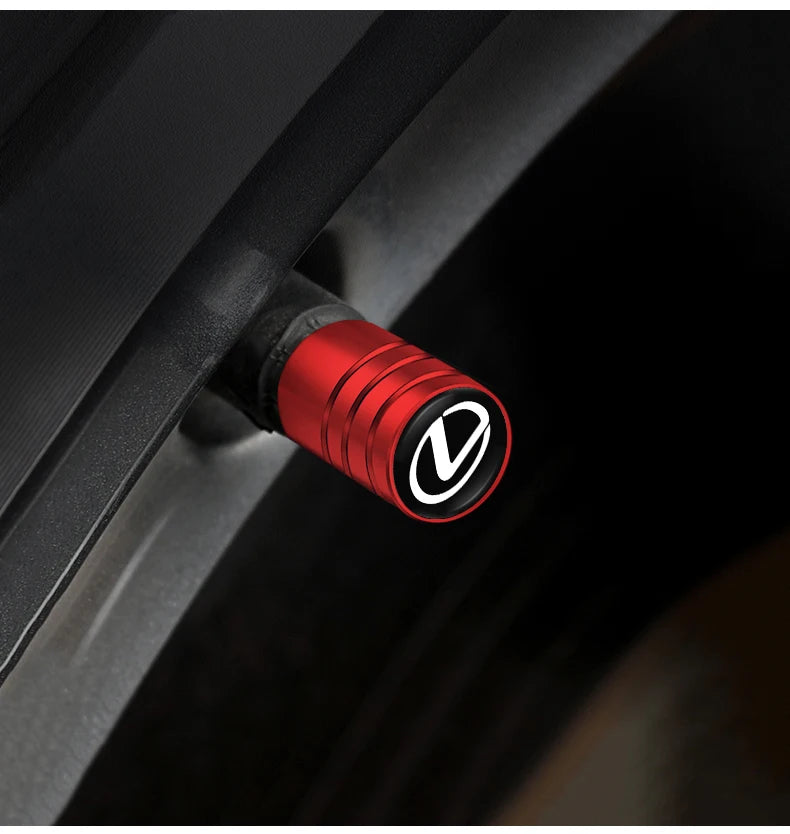 4Pcs Lexus Styling Wheel Tires Bolt-in Valve Caps Badge Decor For Lexus IS250 IS200 CT200h GS300 LS430 RX450h LX570 IS300 ES RX LS
