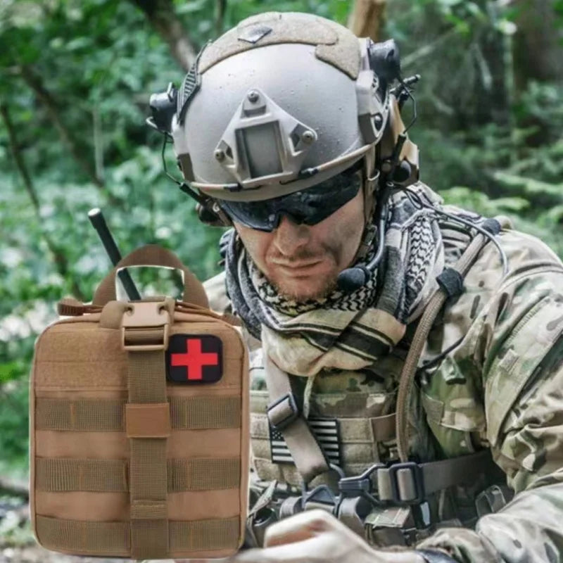 Portable Tactical First Aid Kit Medical Bag For Hiking Travel Home Emergency