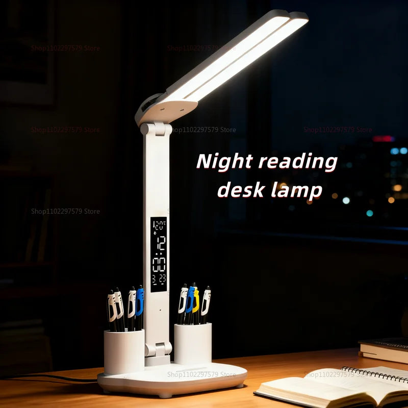 Best selling Desk lamp student special dormitory desk eye protection lamp homework writing lamp study lamp cute clock bedside lamp charging